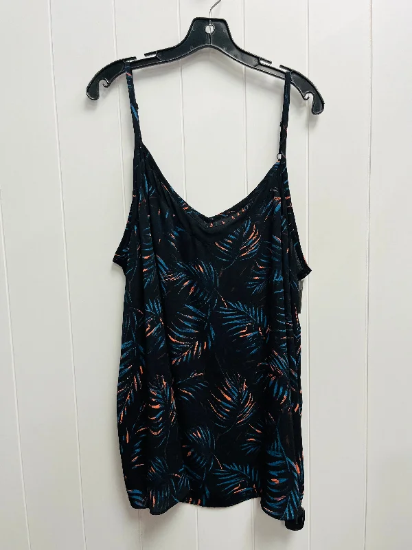 Top Sleeveless By Torrid In Blue & Orange, Size: 3x