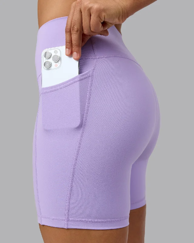 Fusion Mid-Length Shorts with Pockets - Pale Lilac