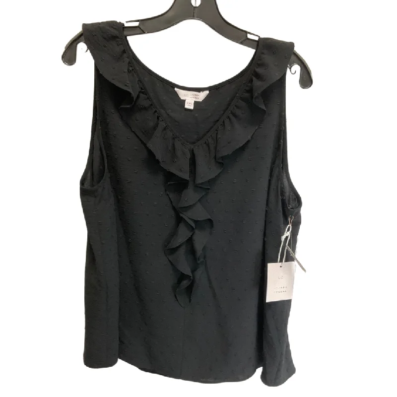 Top Sleeveless By Lc Lauren Conrad In Black, Size: 2x