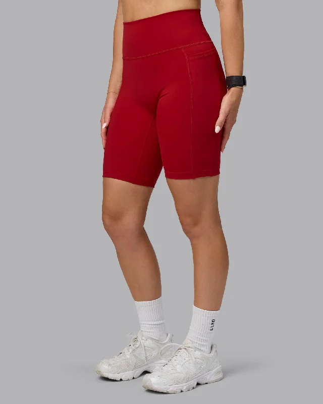 Fusion Bike Shorts with Pockets - Cherry Red