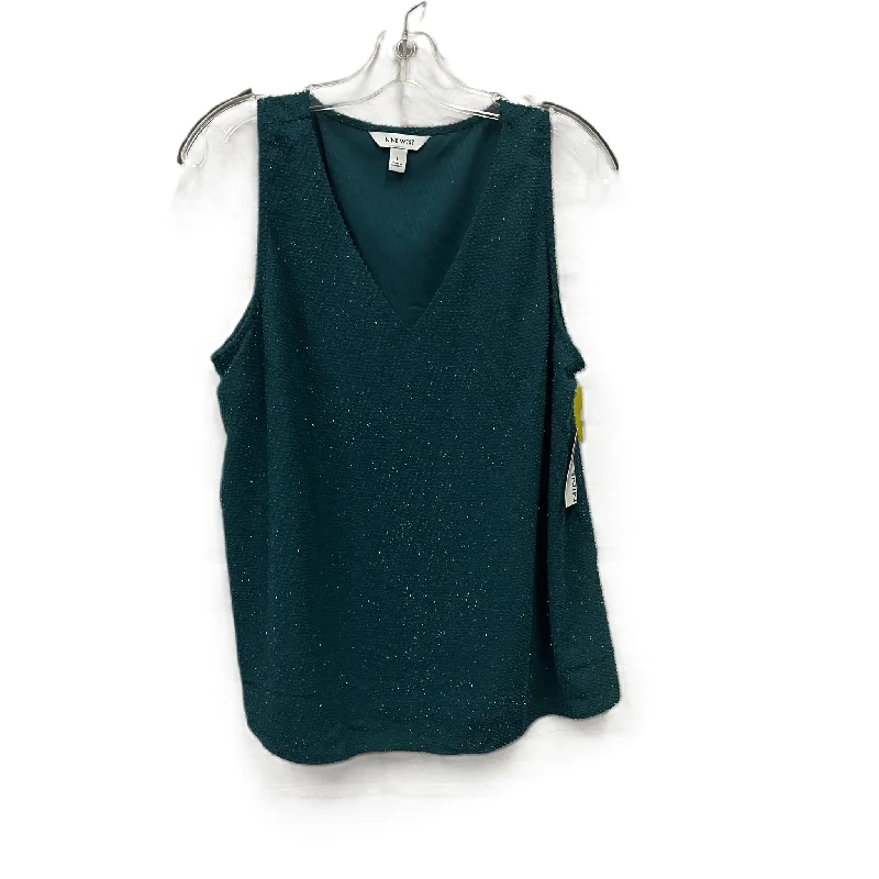 Top Sleeveless By Nine West In Green, Size: L