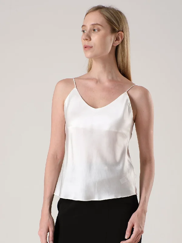 Women's V Neck Silk Camisole