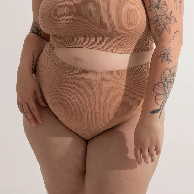 High Waist Brief - Recycled Seamfree - Nude 3