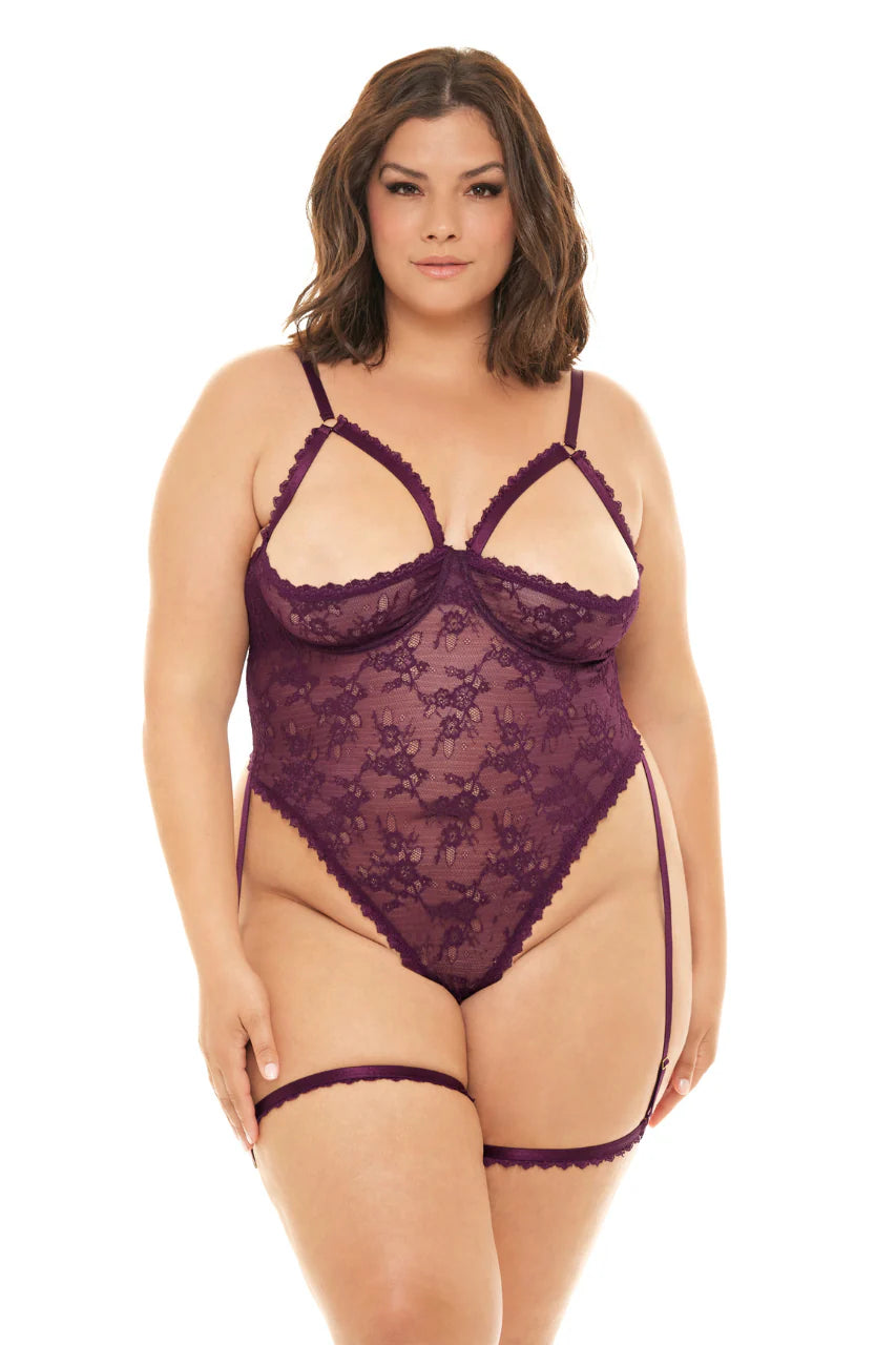 Curvy Elayne Open Cup Teddy