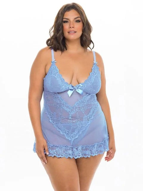 Curvy Valentine Lacey Babydoll