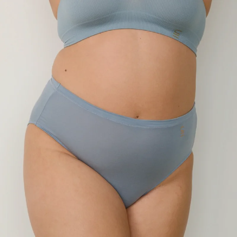 Tencel High Waist Brief - Mineral Blue