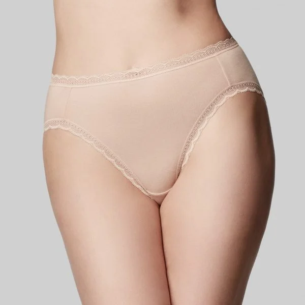 The Knicker Cotton Hi Cut Brief