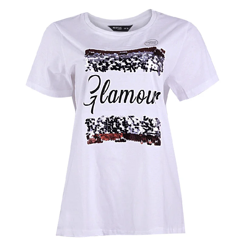 REDTAG Women's White Casual T-Shirts