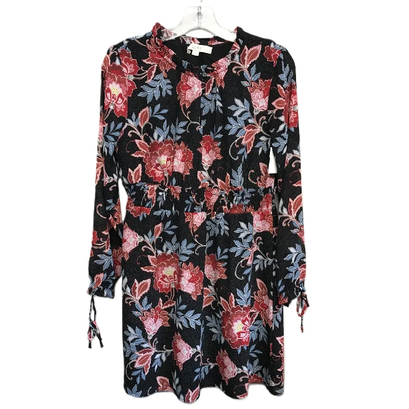 Dress Work By Loft In Floral Print, Size: Petite   S