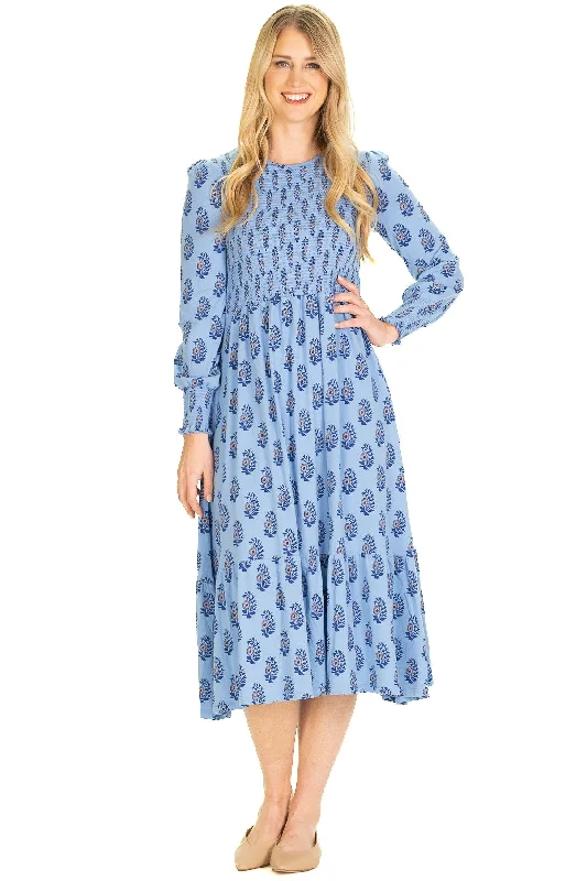 The Long Sleeve Jane Dress in Fall Posy