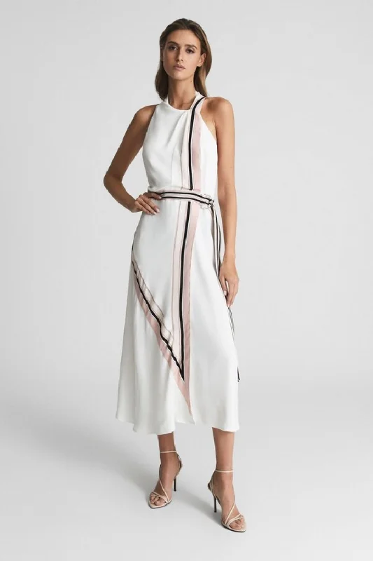 IRIS STRIPE HALTER  MIDI