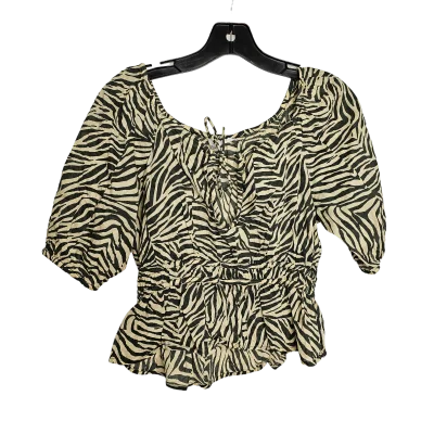 Animal Print Top Short Sleeve Steve Madden, Size S