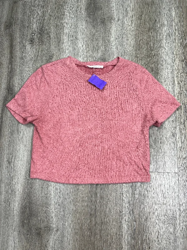 Pink Top Short Sleeve Double Zero, Size M