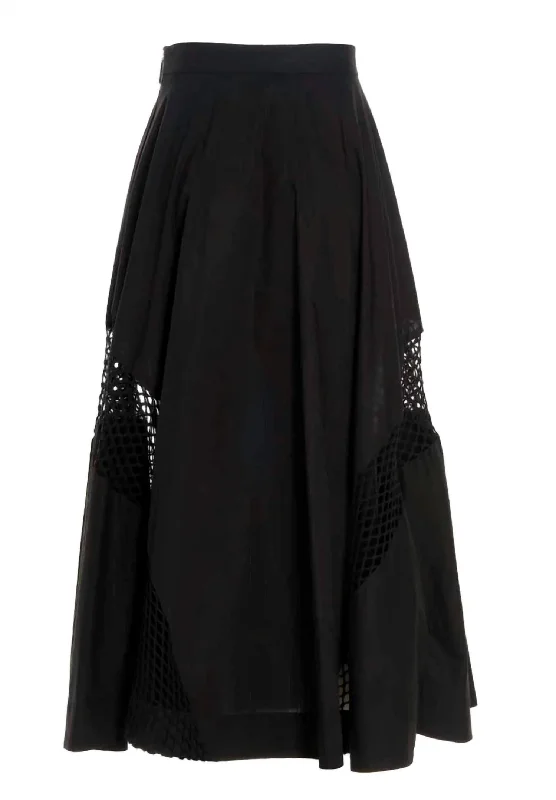 Women's High-Waist Cut Out-Detailed Maxi Skirt In Black