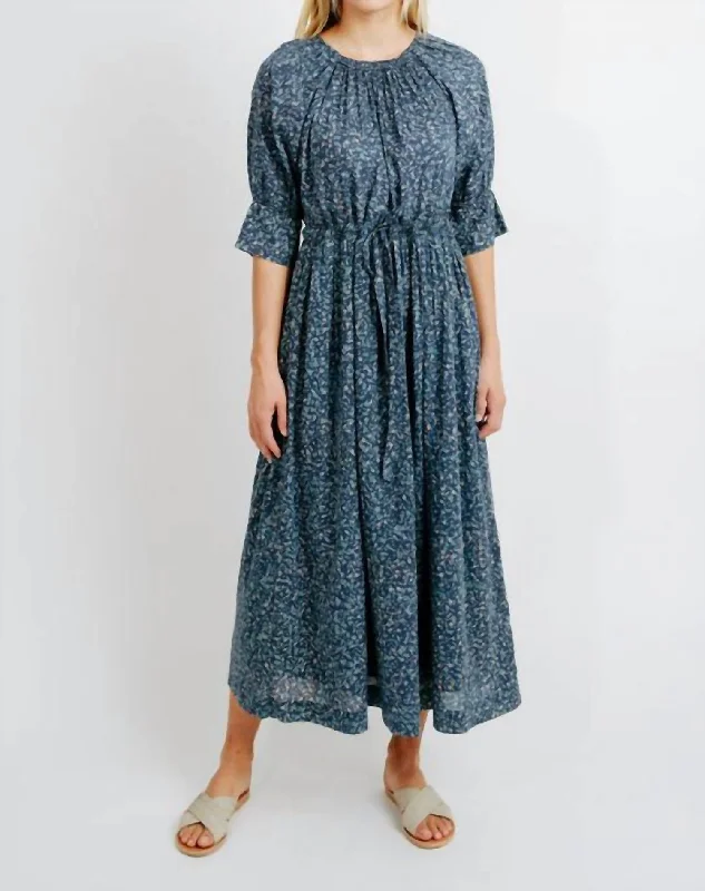 Vienna Maxi Dress In Blue Thistle