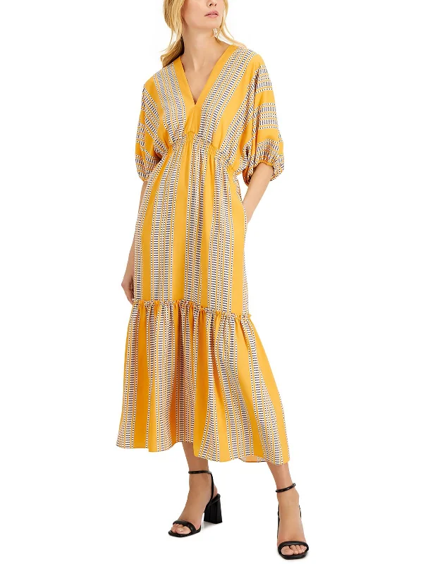 Womens Smocked Long Maxi Dress