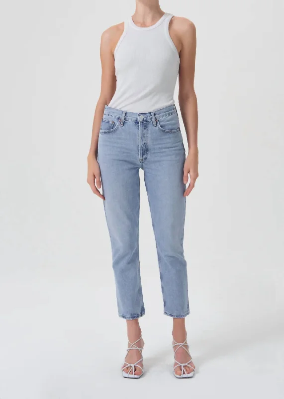 Riley High Rise Straight Jeans In Dimension