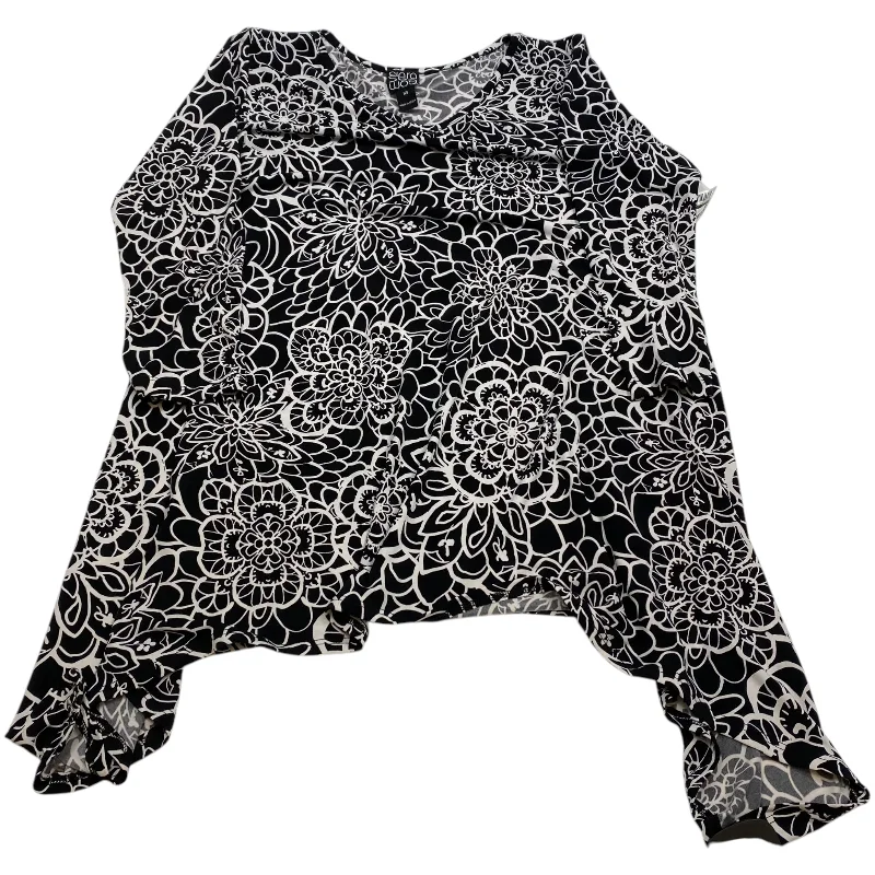 Top 3/4 Sleeve By Clara Sun Woo In Black & White, Size: Xs