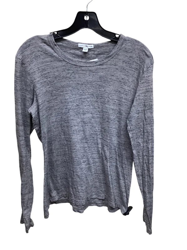 Top Long Sleeve By James Perse In Grey, Size: S