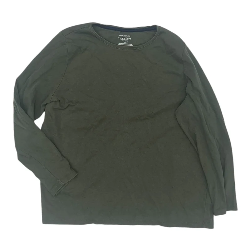 Top Ls Basic By Talbots In Green, Size:2X