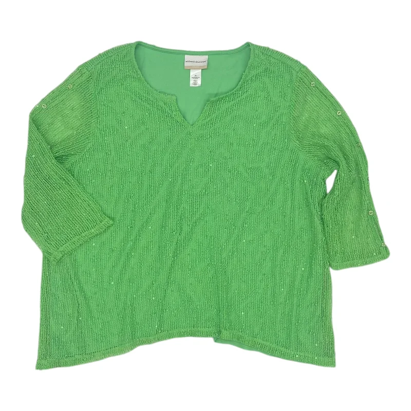 Top Ls By Alfred Dunner In Green, Size:1X