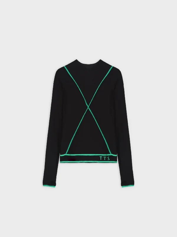 X BANDED SHIRT-BLACK/GREEN