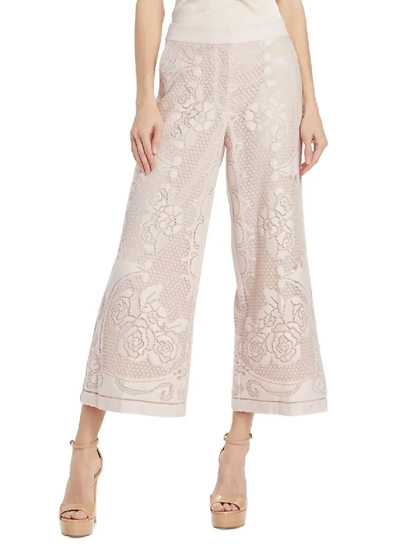 Anisa Summer Lace Pant In Canvas