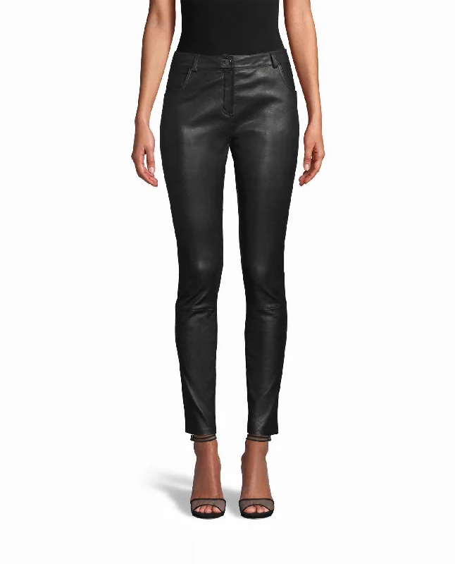 Skinny Leather Pants In Black