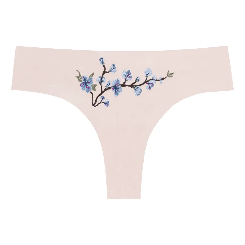 Better Briefs Embroidered Seamless Thong Underwear