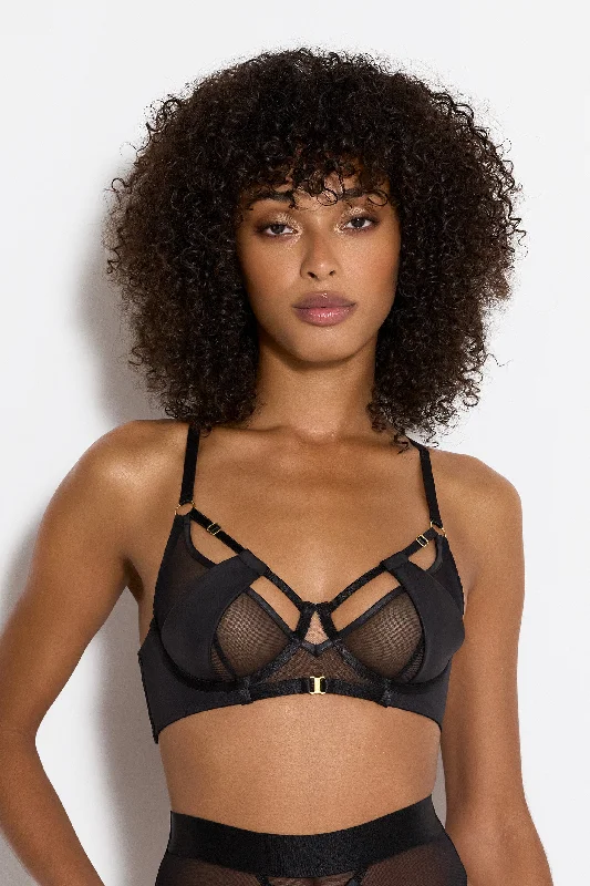 Vero Balconette Wire Bra in Black